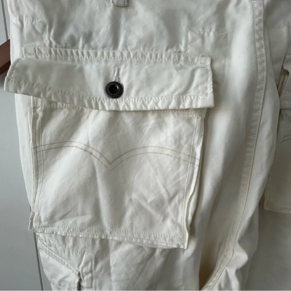 Levi's White‎ Cargo Shorts Relaxed Fit Cotton